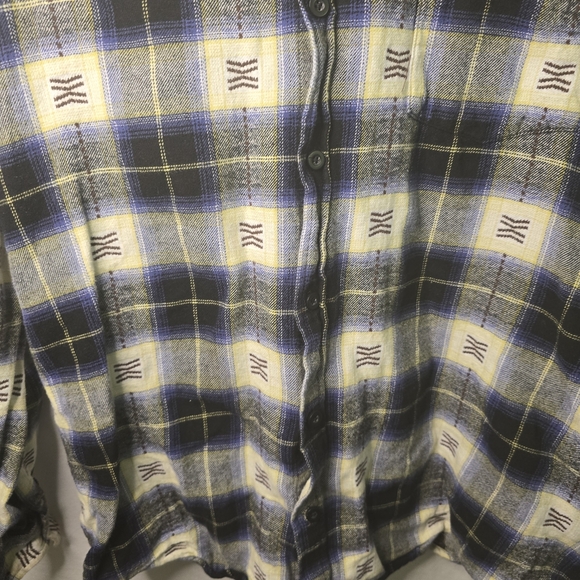 PacSun Men’s XL Multi-Color Plaid Flannel Button Down Shirt with Pockets - Picture 3 of 7